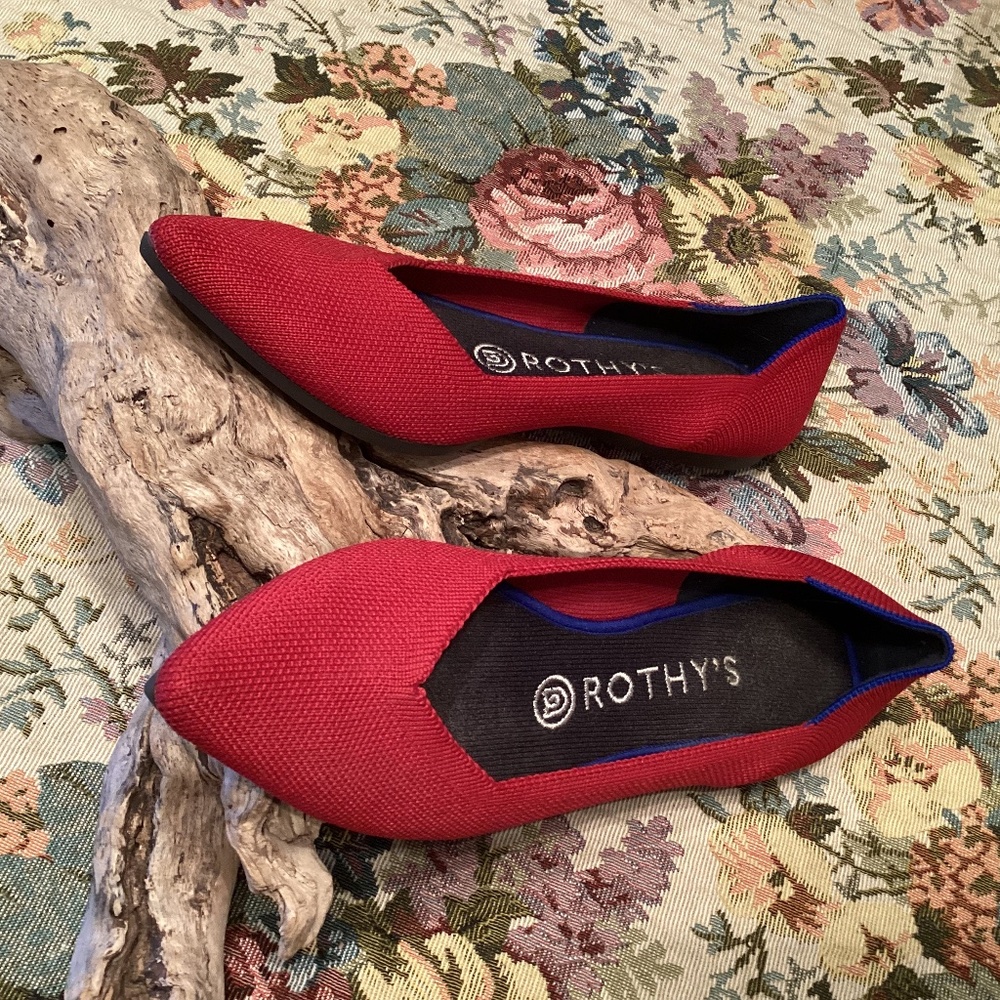 Rothy’s The Point Red Size 8 Euc - image 2